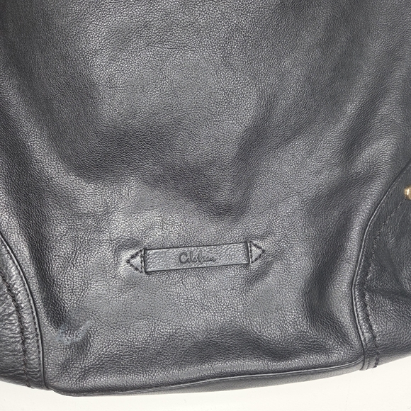 Cole Haan Hobo Handbag Soft Pebbled Black Leather With Tassel Purse - Picture 6 of 11